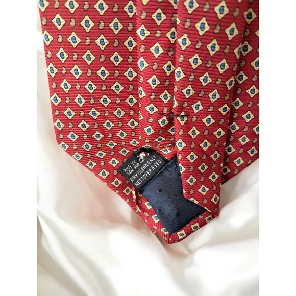 Vintage Giulio Randi Red Geometric Silk Tie – Made in Italy - Picture 7 of 10